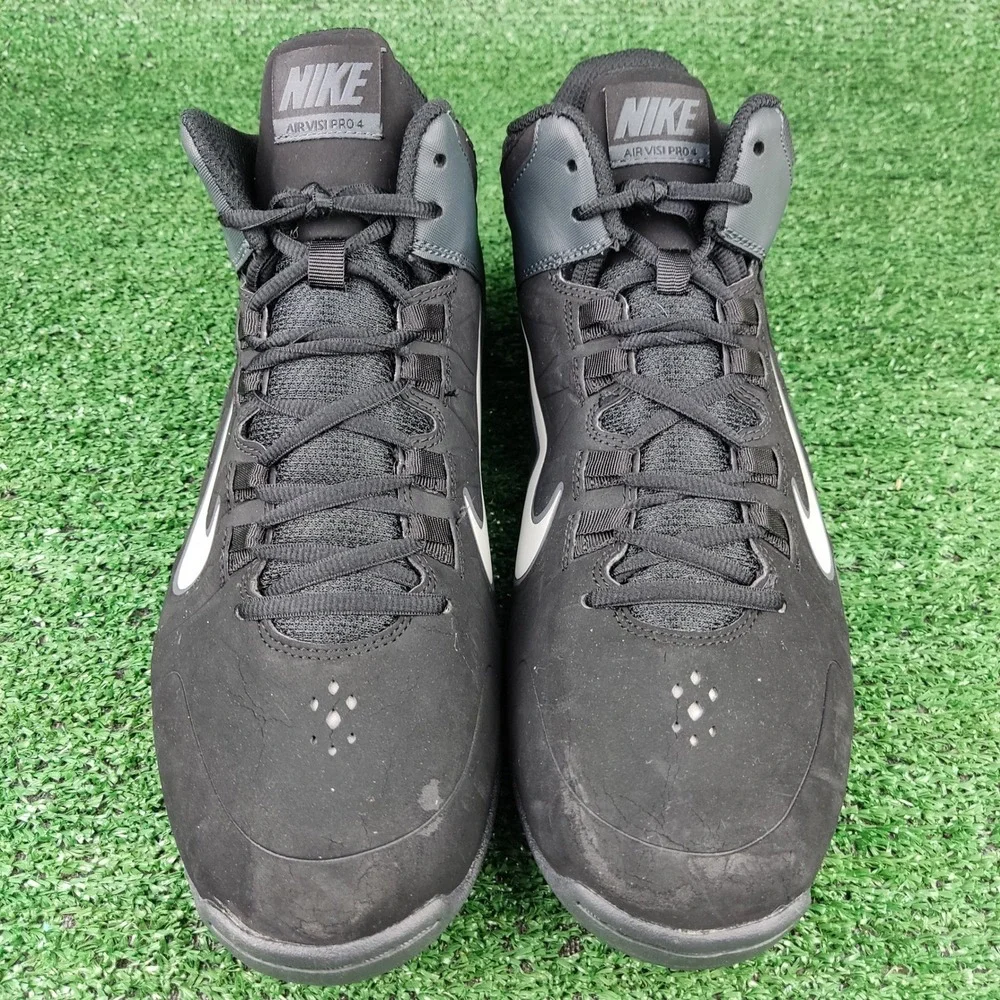 Nike Basketball Shoes Mens 11.5 Black Air Visi Pro 4 599569-001 High Top Sneaker